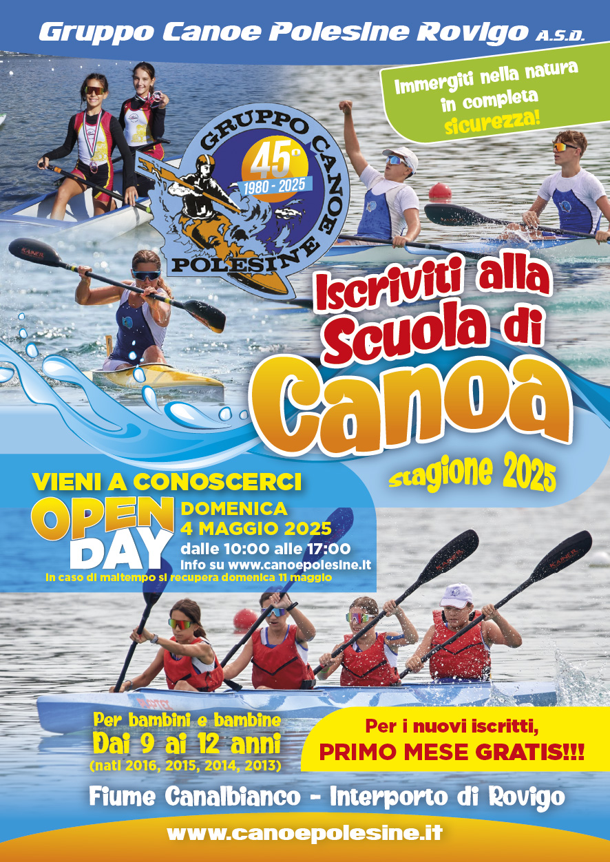 Volantini scuola di canoa 2025_Fronte